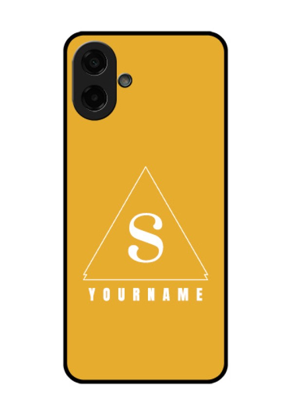 Samsung Galaxy M17e Custom Glass Phone Case - Simple Triangle Design