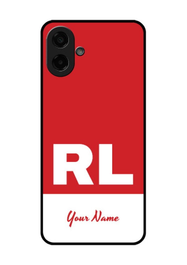 Samsung Galaxy M17e Custom Glass Phone Case - Dual Tone Custom Text Design