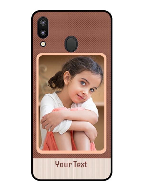 Custom Galaxy M20 Custom Glass Phone Case - Simple Pic Upload Design