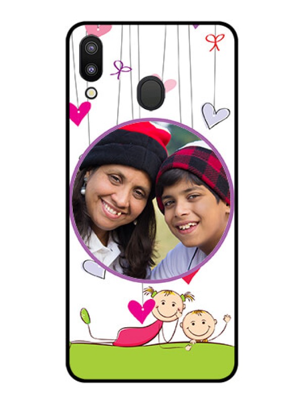 Custom Galaxy M20 Photo Printing on Glass Case - Cute Kids Phone Case Design