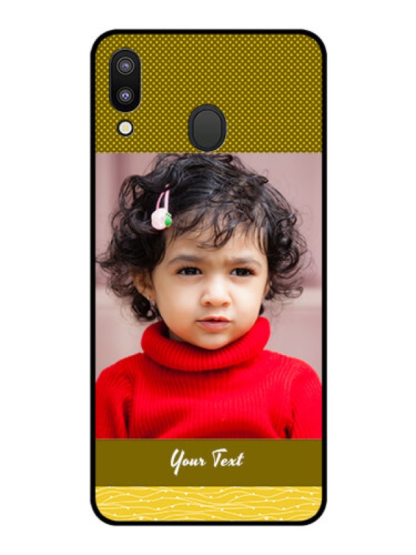 Custom Galaxy M20 Custom Glass Phone Case - Simple Green Color Design