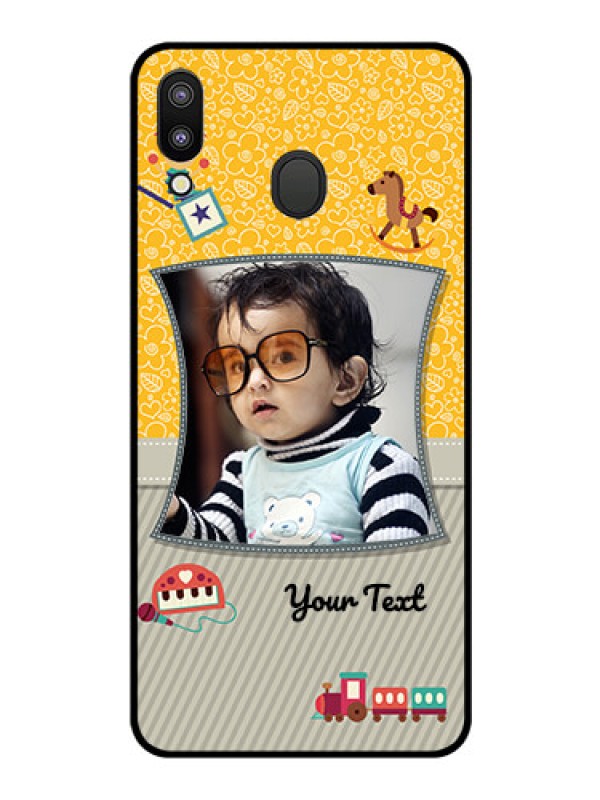 Custom Galaxy M20 Personalized Glass Phone Case - Baby Picture Upload Design