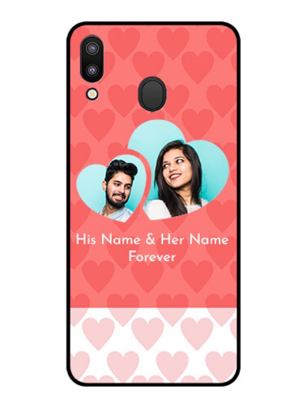 Custom Galaxy M20 Personalized Glass Phone Case - Couple Pic Upload Design
