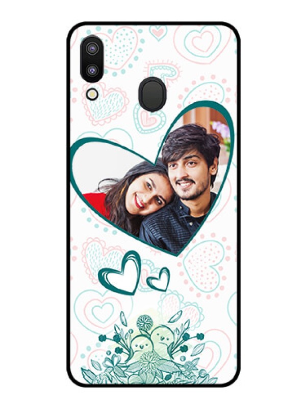 Custom Galaxy M20 Photo Printing on Glass Case - Premium Couple Design