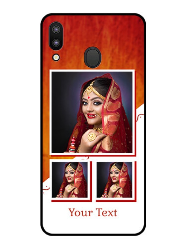 Custom Galaxy M20 Custom Glass Phone Case - Wedding Memories Design 