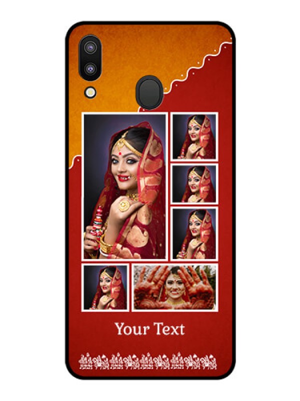 Custom Galaxy M20 Personalized Glass Phone Case - Wedding Pic Upload Design
