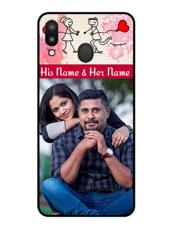 Custom Galaxy M20 Photo Printing on Glass Case - You and Me Case Design