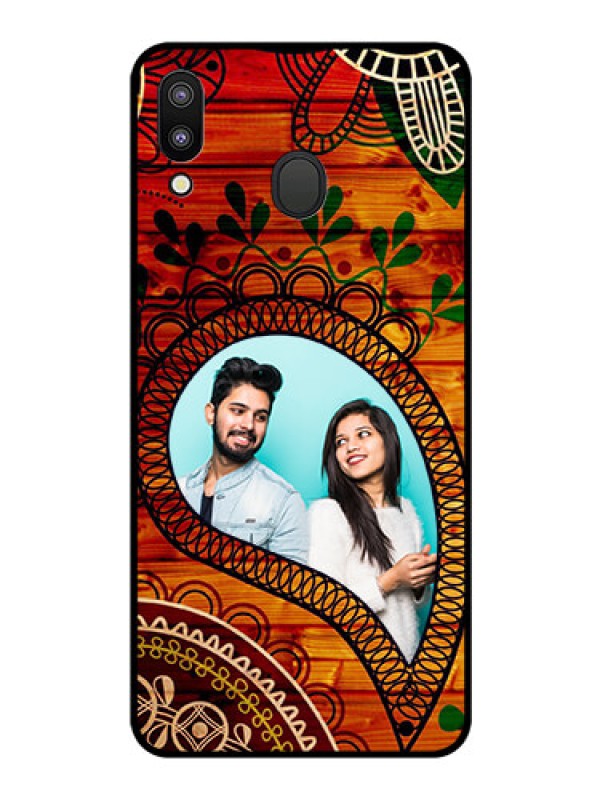 Custom Galaxy M20 Personalized Glass Phone Case - Abstract Colorful Design