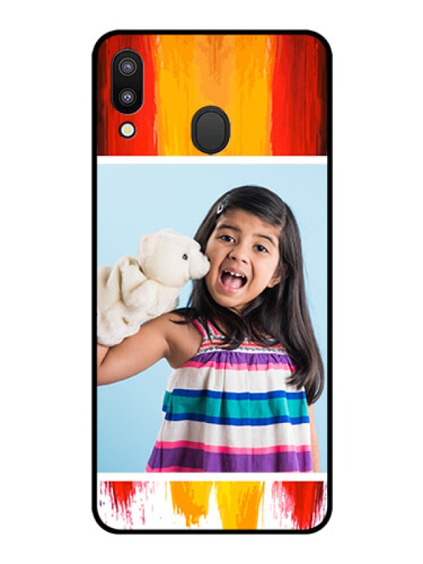 Custom Galaxy M20 Personalized Glass Phone Case - Multi Color Design