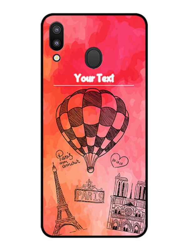 Custom Galaxy M20 Custom Glass Phone Case - Paris Theme Design