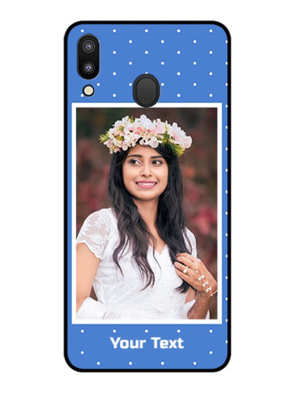 Custom Galaxy M20 Photo Printing on Glass Case - Polka dots design