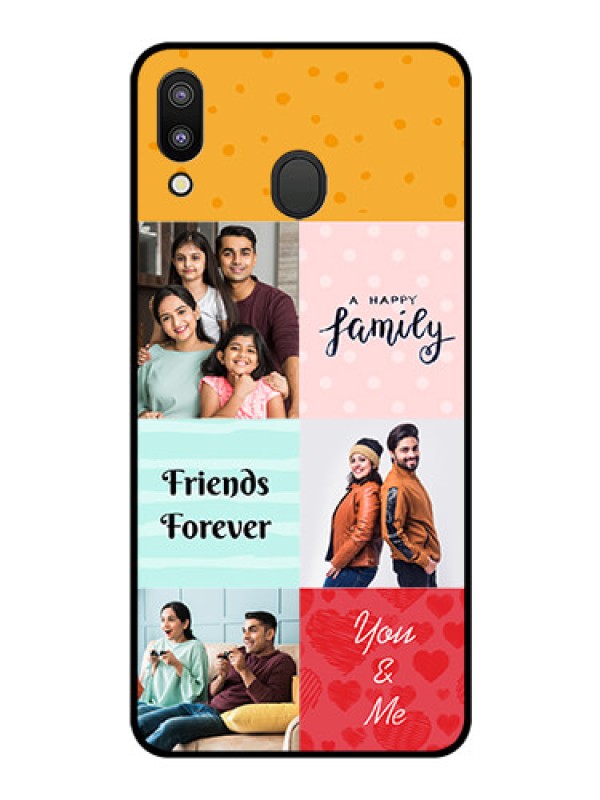 Custom Galaxy M20 Personalized Glass Phone Case - Images with Quotes Design
