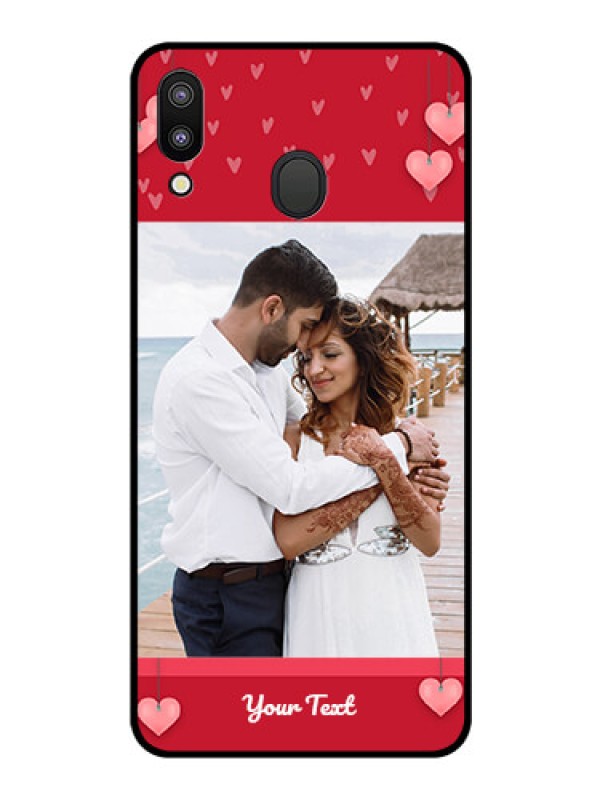Custom Galaxy M20 Custom Glass Phone Case - Valentines Day Design