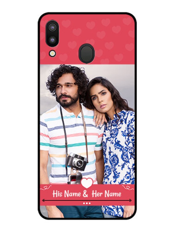 Custom Galaxy M20 Photo Printing on Glass Case - Simple Love Design