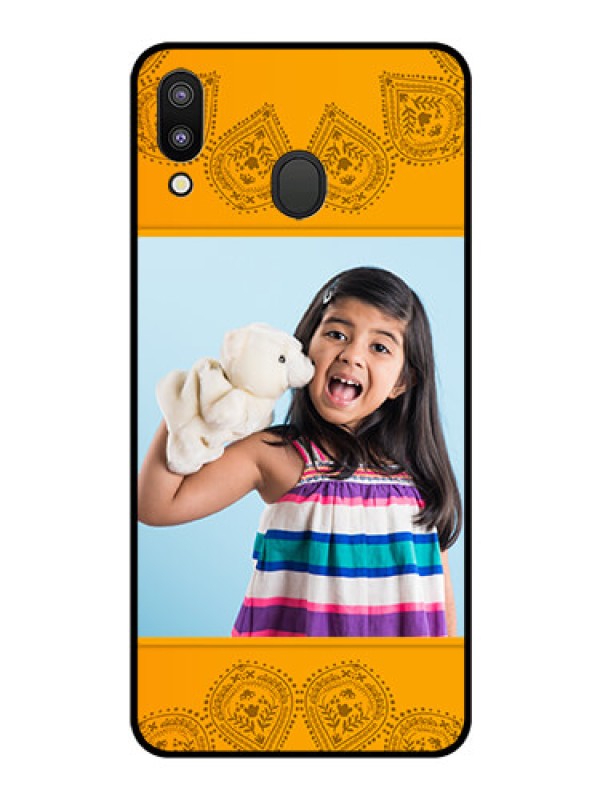 Custom Galaxy M20 Personalized Glass Phone Case - Photo Wedding Design 