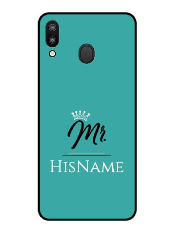 Custom Galaxy M20 Custom Glass Phone Case Mr with Name