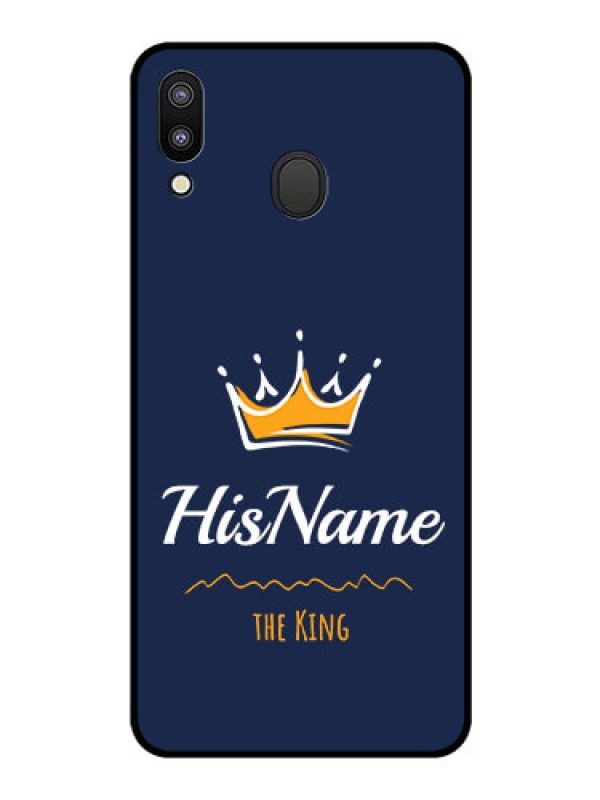 Custom Galaxy M20 Glass Phone Case King with Name