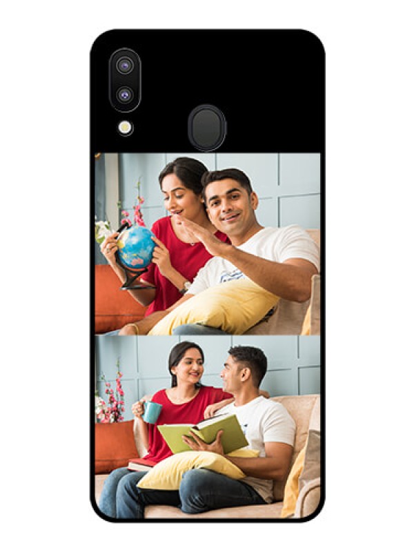 Custom Galaxy M20 2 Images on Glass Phone Cover