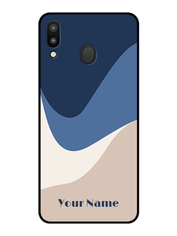 Custom Galaxy M20 Custom Glass Phone Case - Abstract Drip Art Design
