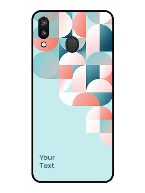 Custom Galaxy M20 Custom Glass Phone Case - Stylish Semi-circle Pattern Design
