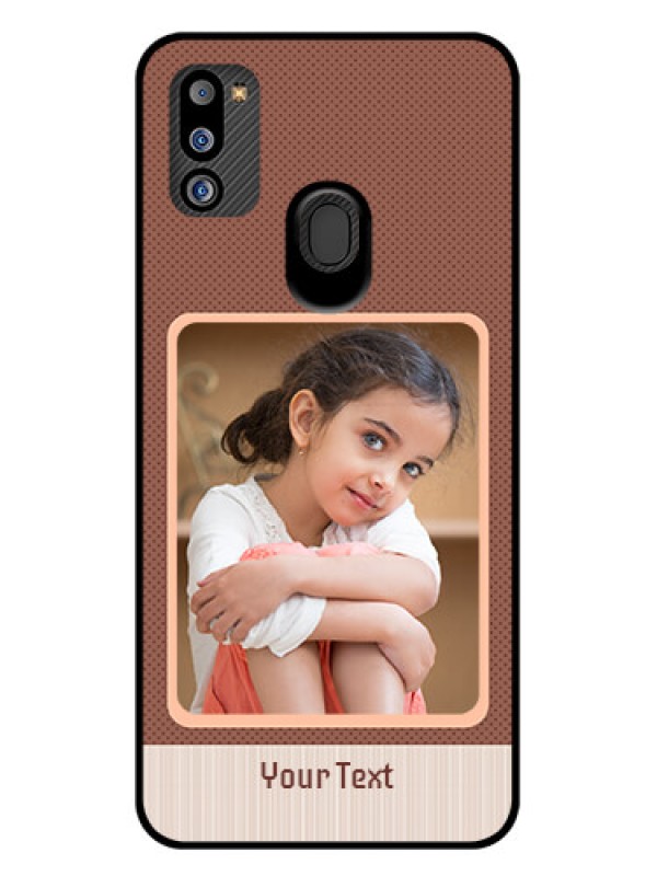 Custom Galaxy M21 2021 Edition Custom Glass Phone Case - Simple Pic Upload Design