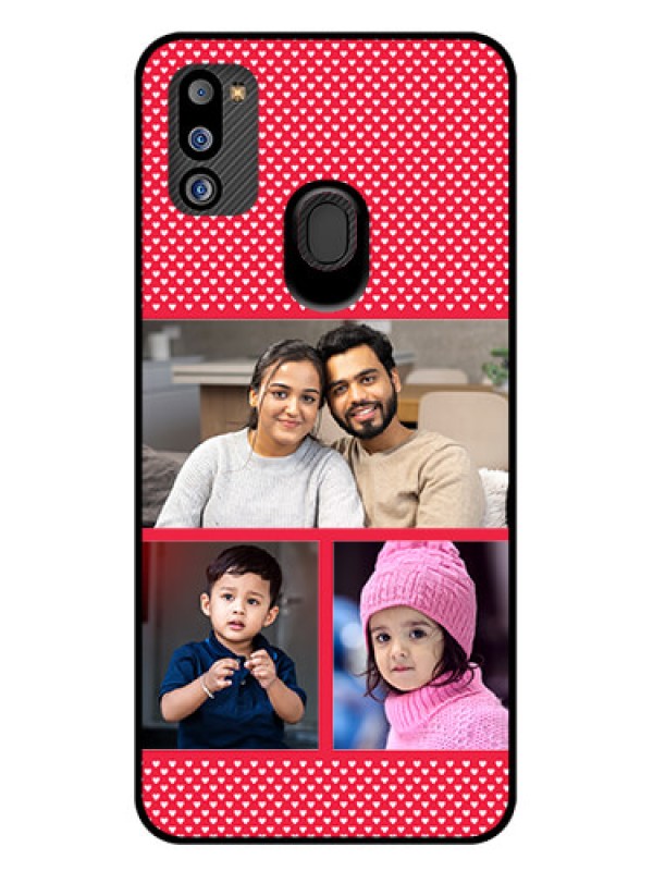 Custom Galaxy M21 2021 Edition Personalized Glass Phone Case - Bulk Pic Upload Design