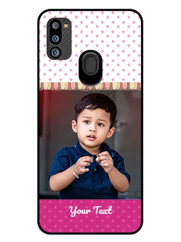 Custom Galaxy M21 2021 Edition Photo Printing on Glass Case - Cute Girls Cover Design