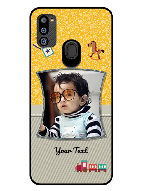Custom Galaxy M21 2021 Edition Personalized Glass Phone Case - Baby Picture Upload Design