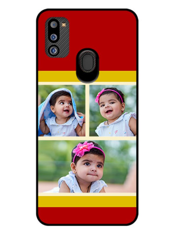 Custom Galaxy M21 2021 Edition Custom Glass Mobile Case - Multiple Pic Upload Design