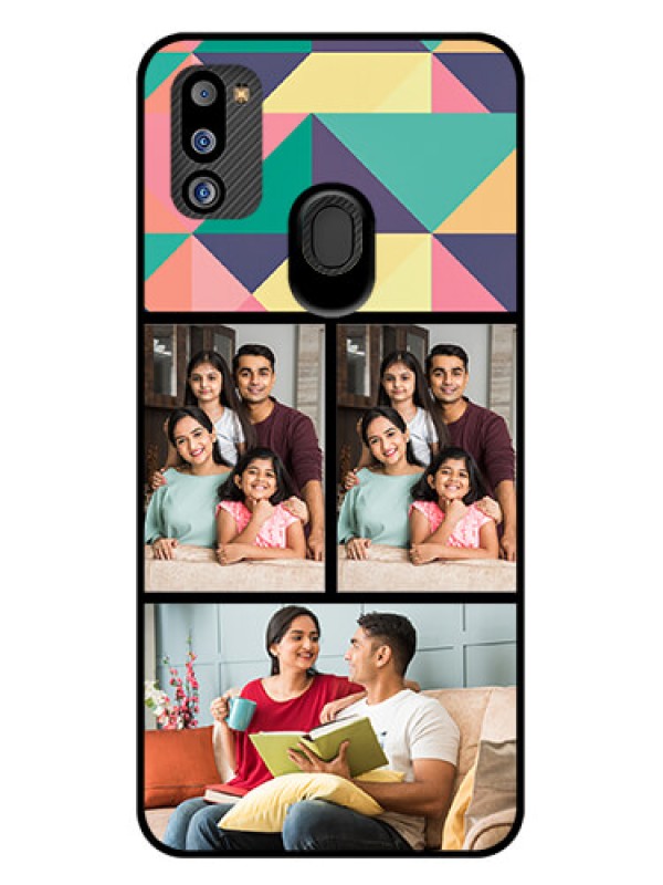Custom Galaxy M21 2021 Edition Custom Glass Phone Case - Bulk Pic Upload Design