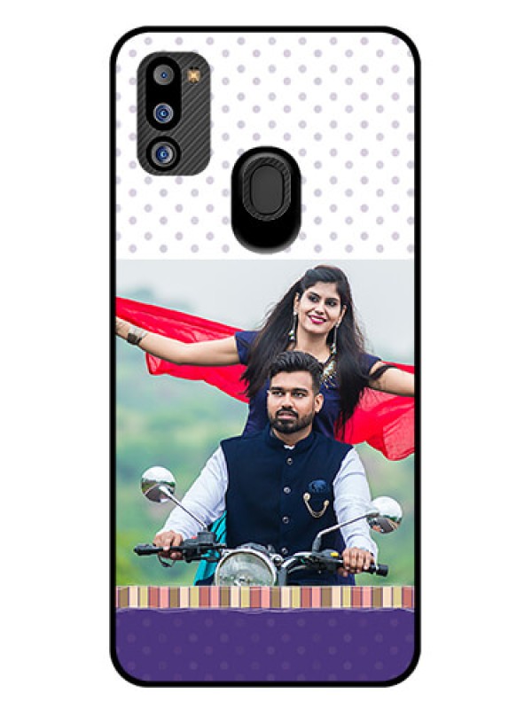 Custom Galaxy M21 2021 Edition Photo Printing on Glass Case - Cute Family Design