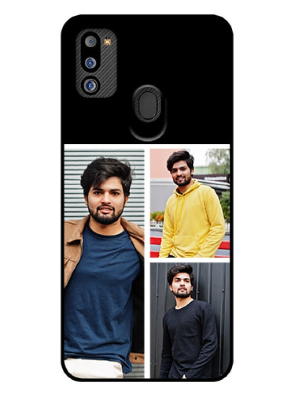 Custom Galaxy M21 2021 Edition Photo Printing on Glass Case - Upload Multiple Picture Design