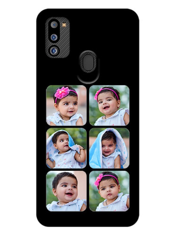 Custom Galaxy M21 2021 Edition Photo Printing on Glass Case - Multiple Pictures Design
