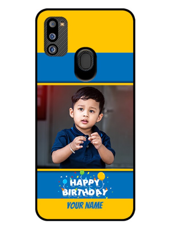 Custom Galaxy M21 2021 Edition Custom Glass Mobile Case - Birthday Wishes Design