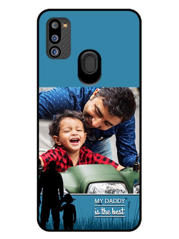 Custom Galaxy M21 2021 Edition Custom Glass Mobile Case - Best dad design 
