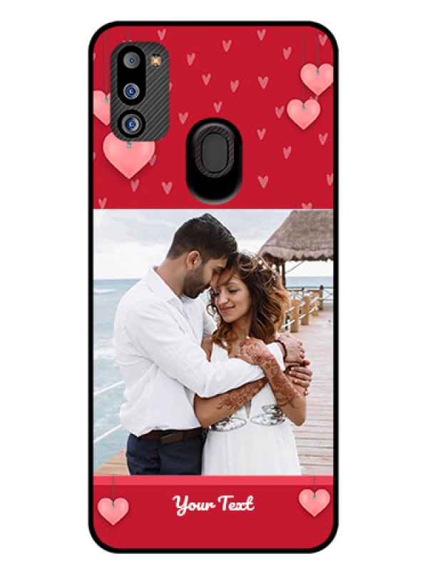 Custom Galaxy M21 2021 Edition Custom Glass Phone Case - Valentines Day Design