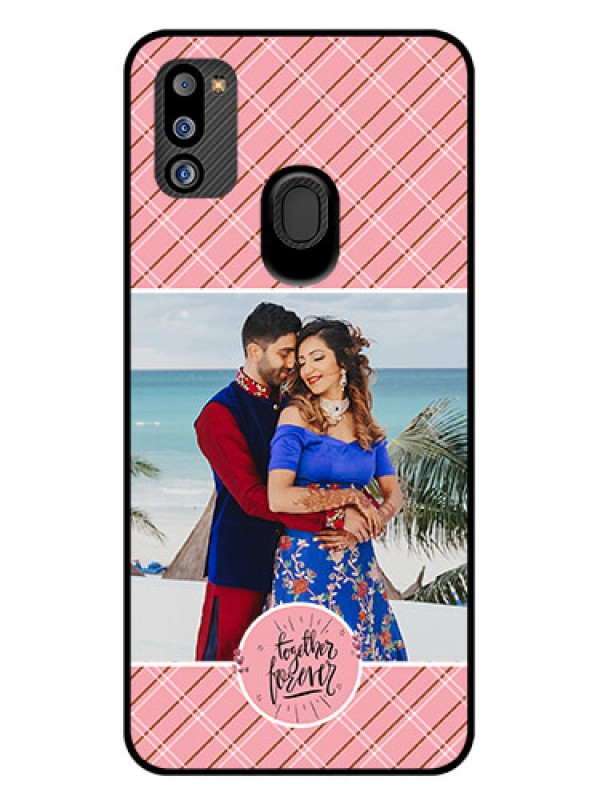 Custom Galaxy M21 2021 Edition Personalized Glass Phone Case - Together Forever Design