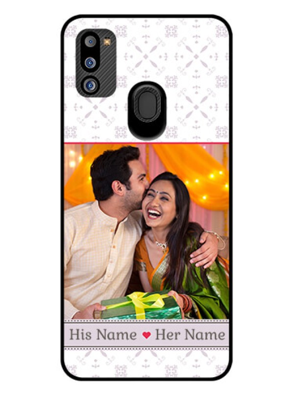 Custom Galaxy M21 2021 Edition Custom Glass Mobile Case - with Photo and Ethnic Design