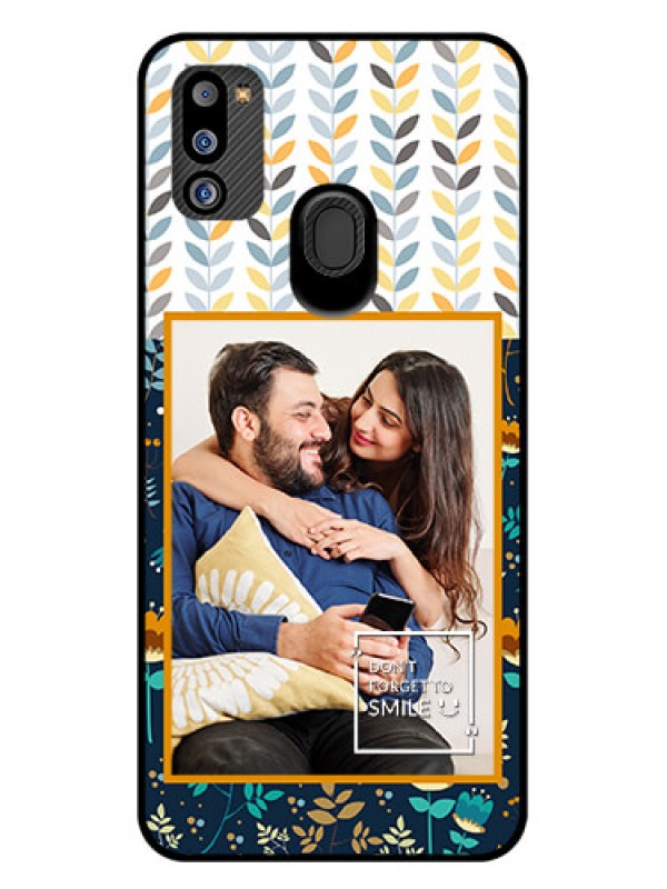 Custom Galaxy M21 2021 Edition Custom Glass Mobile Case - Pattern Design