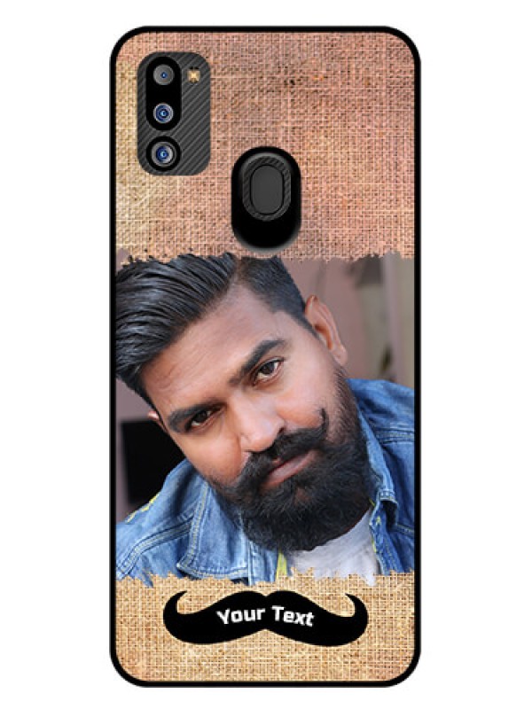 Custom Galaxy M21 2021 Edition Personalized Glass Phone Case - with Texture Design