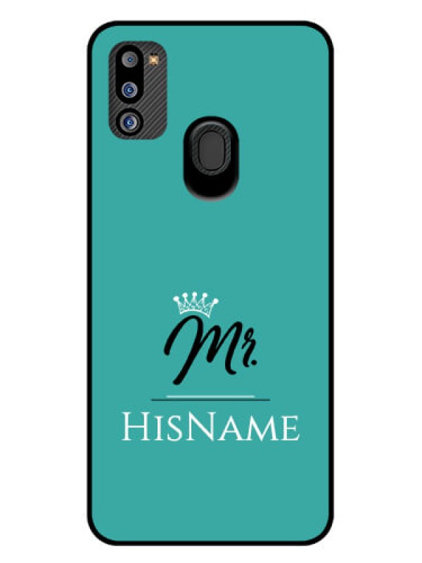 Custom Galaxy M21 2021 Edition Custom Glass Phone Case Mr with Name