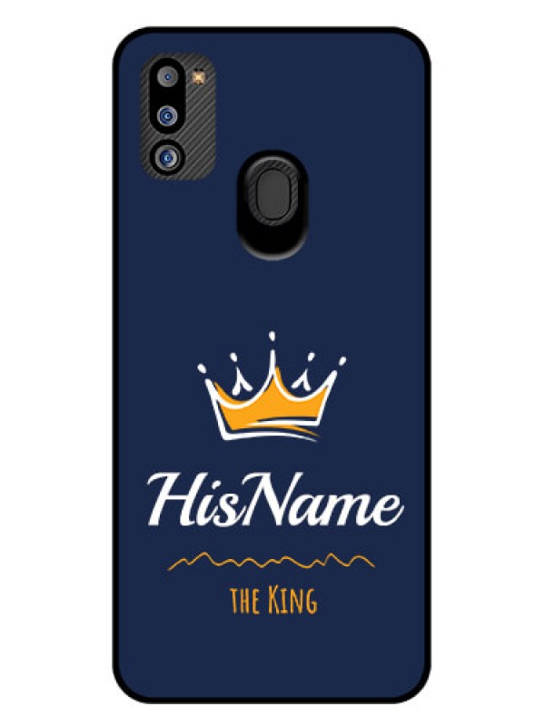 Custom Galaxy M21 2021 Edition Glass Phone Case King with Name
