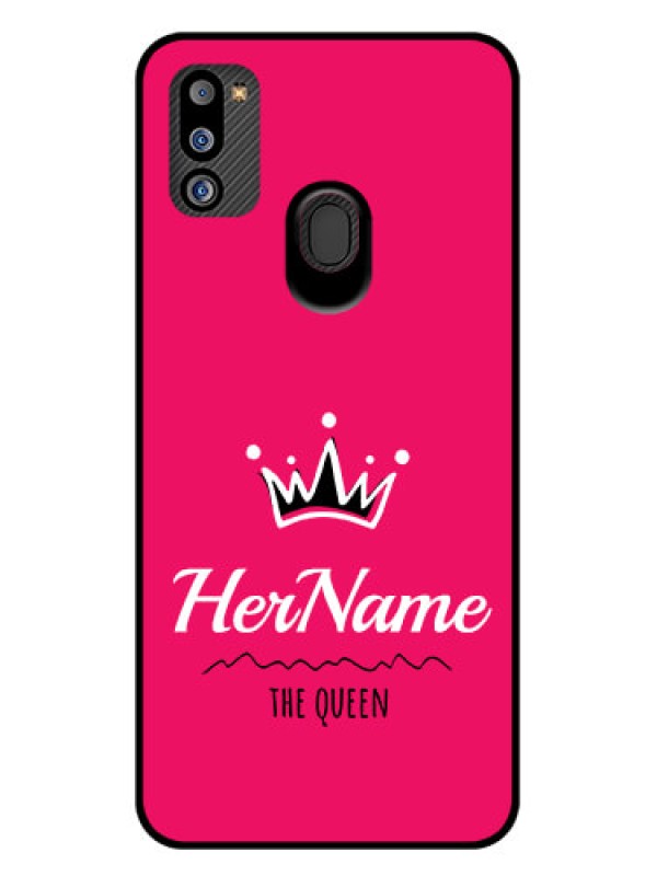 Custom Galaxy M21 2021 Edition Glass Phone Case Queen with Name