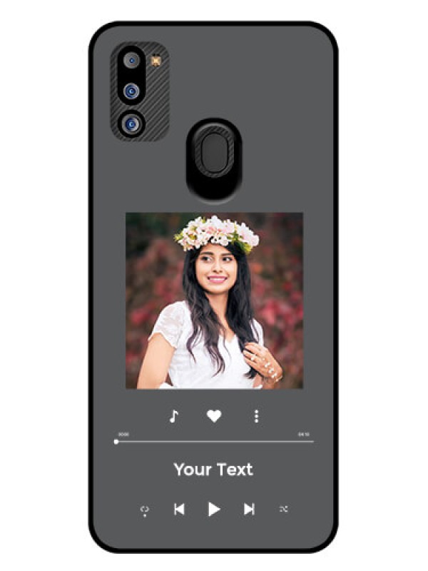 Custom Galaxy M21 2021 Custom Glass Mobile Case - Play The Music Design