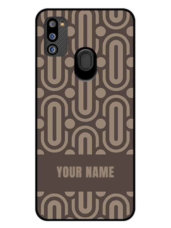 Custom Galaxy M21 2021 Custom Glass Phone Case - Captivating Zero Pattern Design