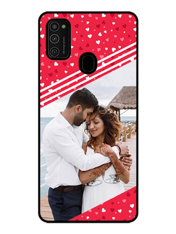 Custom Galaxy M21 Custom Glass Mobile Case  - Valentines Gift Design
