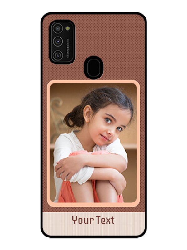 Custom Galaxy M21 Custom Glass Phone Case  - Simple Pic Upload Design