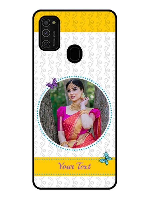 Custom Galaxy M21 Custom Glass Mobile Case  - Girls Premium Case Design