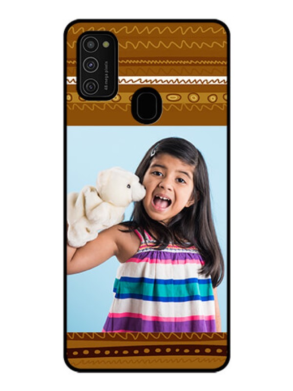 Custom Galaxy M21 Custom Glass Phone Case  - Friends Picture Upload Design 