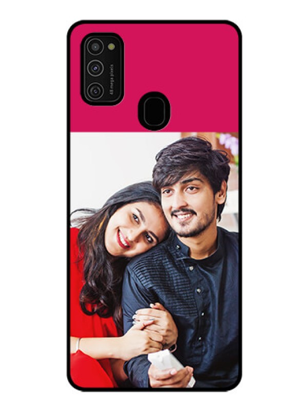 Custom Galaxy M21 Custom Glass Mobile Case  - Anniversary Cover Design